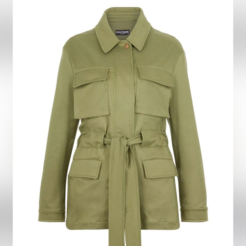 NWT Nocturne Military Jacket in Green, USA Size Medium, UK Size 38.